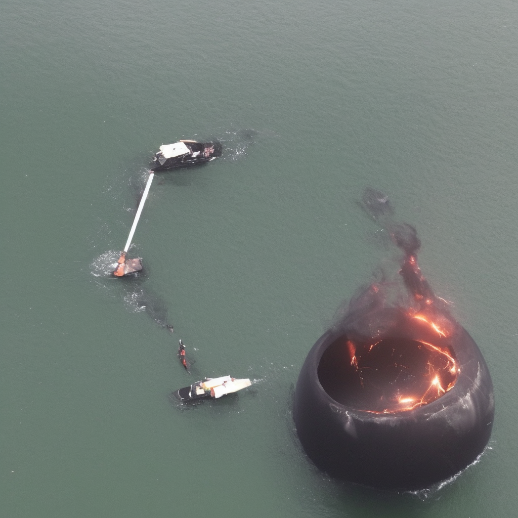 A pencil being sucked into a blackhole in a boat on a river, go pro footage, award winning